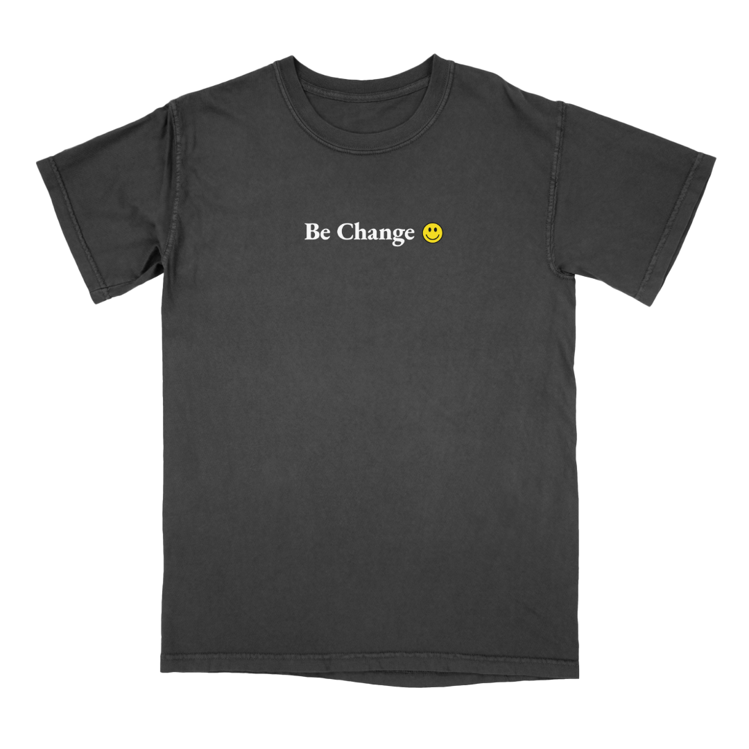 Be Change Definition Tee Front/Black Smiley Face