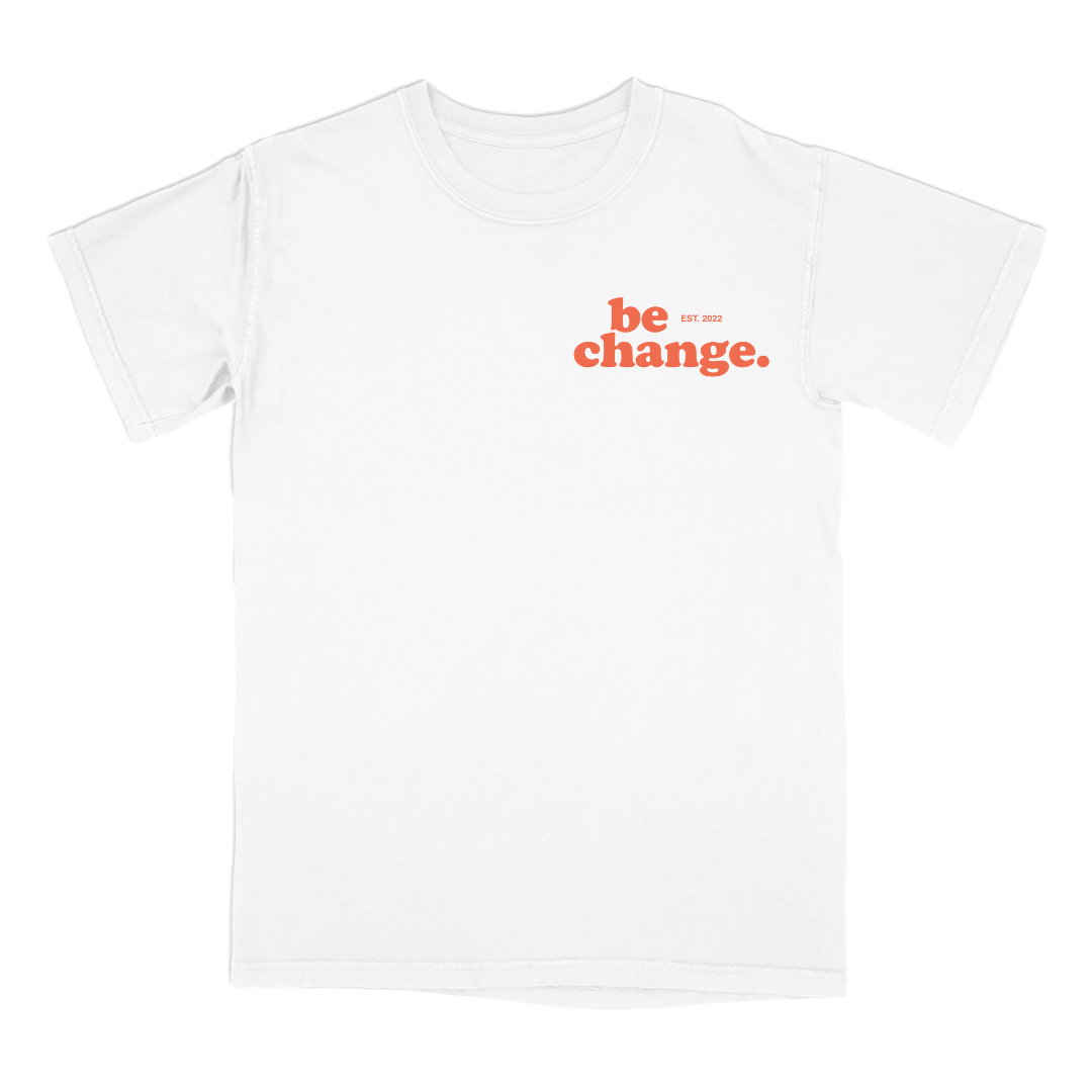 Be Change Self Care Tee Front/Orange